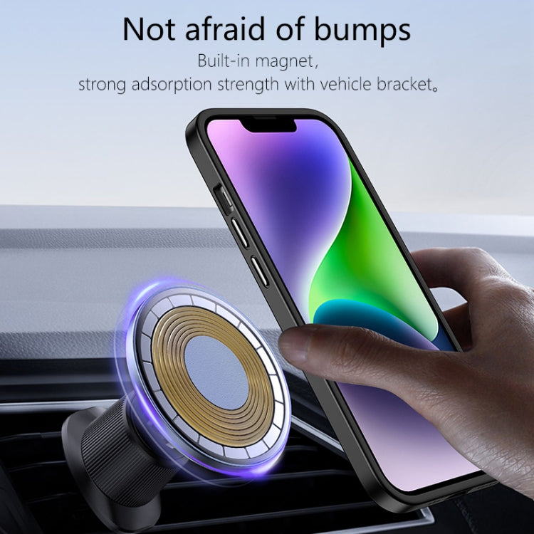 For iPhone 14 wlons Magsafe Carbon Fiber Kevlar TPU Phone Case(Black) - free shipping - PMC Jewellery - Order now!