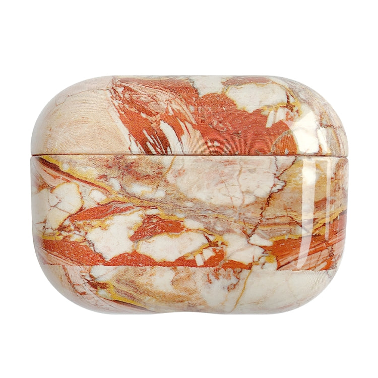For AirPods Pro 2 Marble Pattern Wireless Earphone Protective Case(Brown) - For AirPods Pro 2 by PMC Jewellery | Online Shopping South Africa | PMC Jewellery | Buy Now Pay Later Mobicred