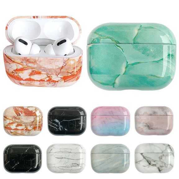 For AirPods Pro 2 Marble Pattern Wireless Earphone Protective Case(Black Blue)
