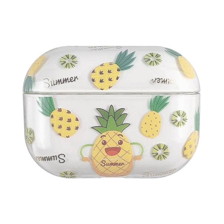 For AirPods Pro 2 Bronzing Fruit Pattern PC Earphone Hard Protective Case(Pineapple) - For AirPods Pro 2 by PMC Jewellery | Online Shopping South Africa | PMC Jewellery | Buy Now Pay Later Mobicred