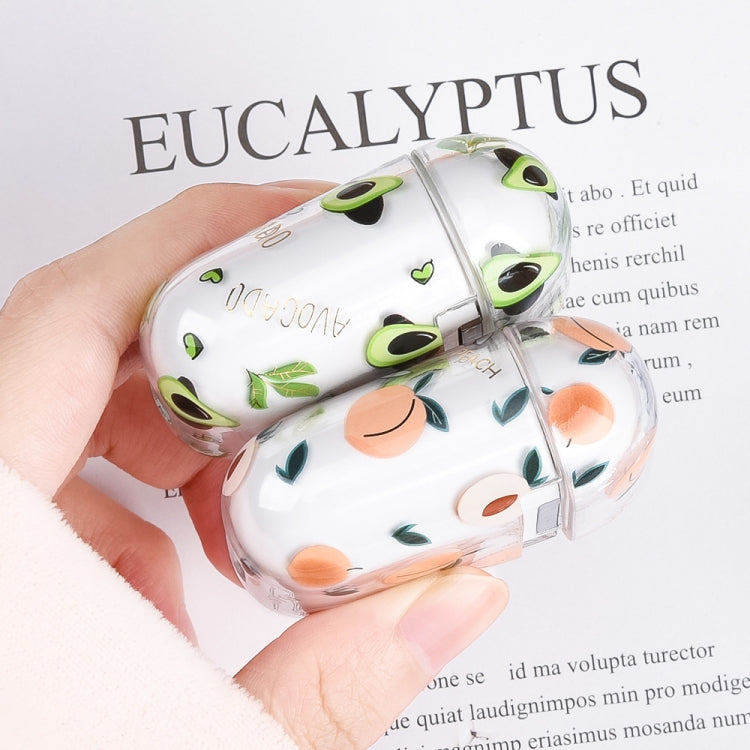 For AirPods Pro 2 Bronzing Fruit Pattern PC Earphone Hard Protective Case(Watermelon)