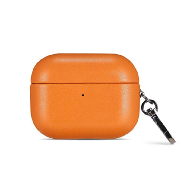 For Apple AirPods Pro PU Leather Wireless Bluetooth Earphone Protective Case(Golden Brown)