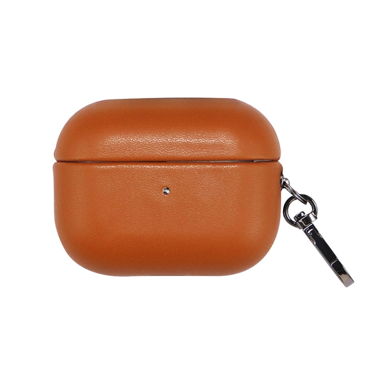 For Apple AirPods Pro PU Leather Wireless Bluetooth Earphone Protective Case(Brown) - For AirPods Pro by PMC Jewellery | Online Shopping South Africa | PMC Jewellery | Buy Now Pay Later Mobicred