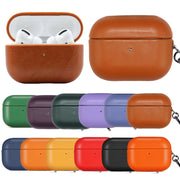 For Apple AirPods Pro PU Leather Wireless Bluetooth Earphone Protective Case(Blue)