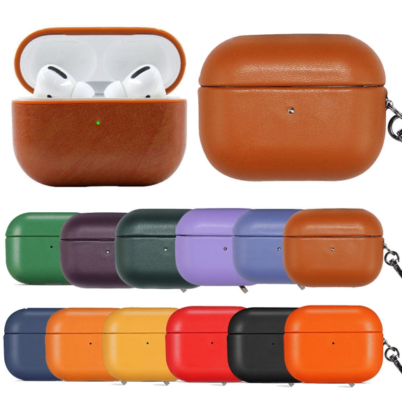 For Apple AirPods Pro PU Leather Wireless Bluetooth Earphone Protective Case(Blue)