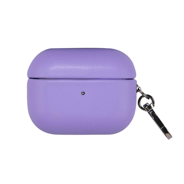 For Apple AirPods Pro 2 PU Leather Wireless Bluetooth Earphone Protective Case(Purple)
