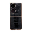 For Huawei P50 Pocket Genuine Leather Weilai Series Nano Plating Phone Case(Black) - Huawei Cases by PMC TechLife | Online Shopping South Africa | PMC TechLife | Buy Now Pay Later Mobicred