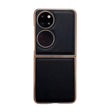 For Huawei P50 Pocket Genuine Leather Xiaoya Series Nano Plating Phone Case(Black) - free shipping - PMC TechLife - Order now!