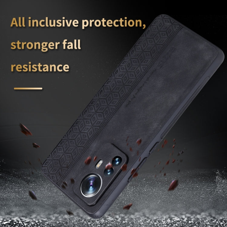 For Xiaomi 12 Pro / 12S Pro AZNS 3D Embossed Skin Feel Phone Case(Brown) - Xiaomi Cases by AZNS | Online Shopping South Africa | PMC TechLife | Buy Now Pay Later Mobicred