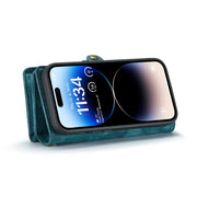 For iPhone 14 Pro CaseMe 008 Detachable Multifunctional Leather Phone Case(Blue)