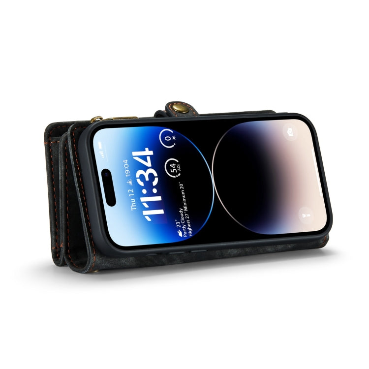 For iPhone 14 Pro CaseMe 008 Detachable Multifunctional Leather Phone Case(Black) - free shipping - PMC Jewellery - Order now!