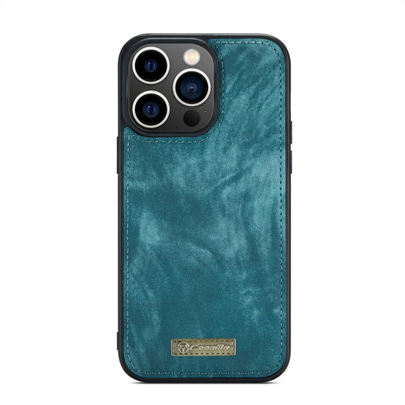 For iPhone 14 Pro Max CaseMe 008 Detachable Multifunctional Leather Phone Case(Blue)