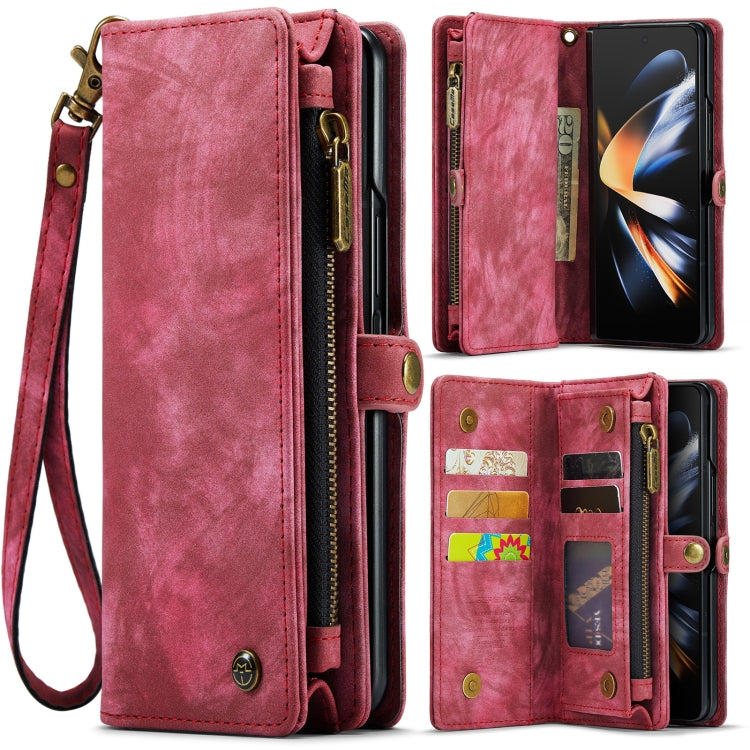 For Samsung Galaxy Z Fold4 CaseMe 008 Detachable Multifunctional Leather Phone Case(Red) - free shipping - PMC Jewellery - Order now!