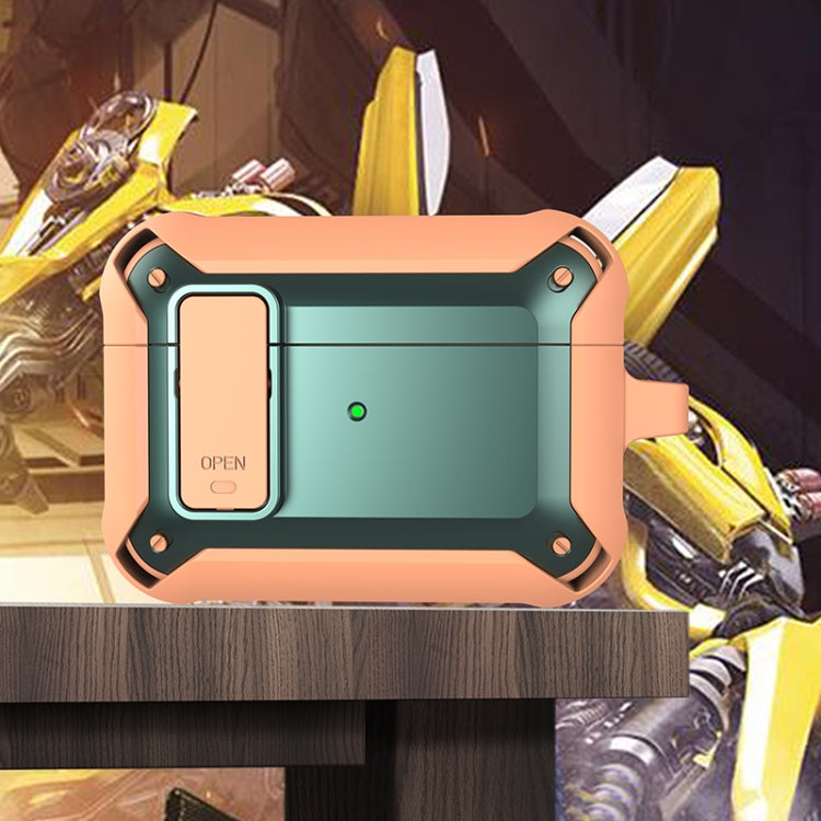 For AirPods Pro 2 Wireless Earphones Shockproof Bumblebee Silicone Protective Case(Orange Green) - For AirPods Pro 2 by PMC Jewellery | Online Shopping South Africa | PMC Jewellery | Buy Now Pay Later Mobicred