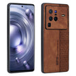 For vivo X80 Pro AZNS 3D Embossed Skin Feel Phone Case(Brown) - vivo Cases by AZNS | Online Shopping South Africa | PMC TechLife