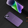 For iPhone 14 R-JUST RJ52 3-Line Style Metal TPU Shockproof Phone Case(Purple) - free shipping - PMC TechLife - Order now!