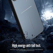 For iPhone 14 Plus R-JUST RJ52 3-Line Style Metal TPU Shockproof Phone Case(Black)