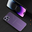 For iPhone 14 Pro R-JUST RJ52 3-Line Style Metal TPU Shockproof Phone Case(Purple) - iPhone 14 Pro Cases by R-JUST | Online Shopping South Africa | PMC TechLife | Buy Now Pay Later Mobicred