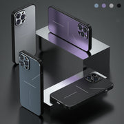 For iPhone 14 Pro R-JUST RJ52 3-Line Style Metal TPU Shockproof Phone Case(Silver)