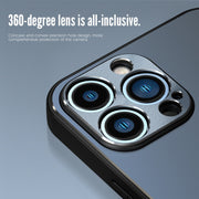 For iPhone 14 Pro Max R-JUST RJ52 3-Line Style Metal TPU Shockproof Phone Case(Silver)