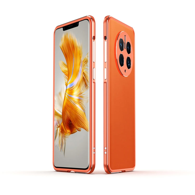 For Huawei Mate 50 Pro LK Aurora Metal Phone Frame with Lens Cover(Orang Silver) - Huawei Cases by PMC TechLife | Online Shopping South Africa | PMC TechLife | Buy Now Pay Later Mobicred