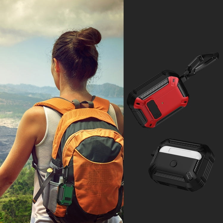 For AirPods Pro 2 Shield Shockproof Earphone Protective Case with Hook(Black Yellow) - For AirPods Pro 2 by PMC Jewellery | Online Shopping South Africa | PMC Jewellery | Buy Now Pay Later Mobicred