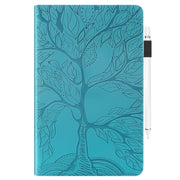 For 8 inch Life Tree Pattern Flip Universal Leather Tablet Case(Blue)