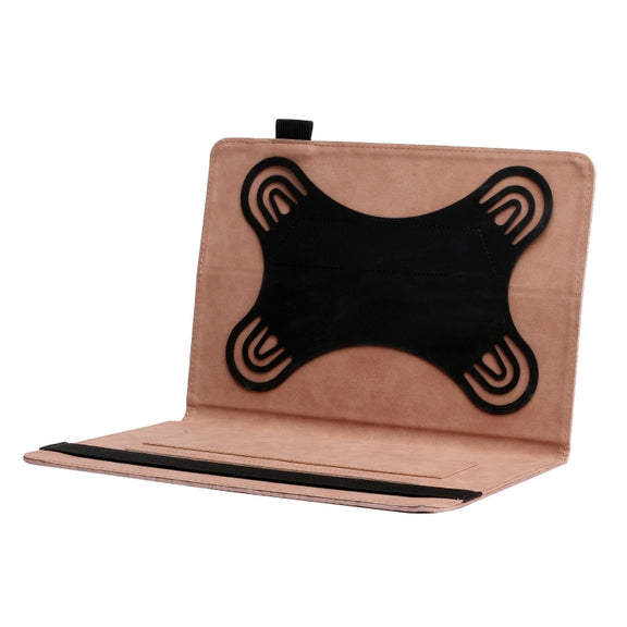 For 10 inch Life Tree Pattern Flip Universal Leather Tablet Case(Rose Gold)