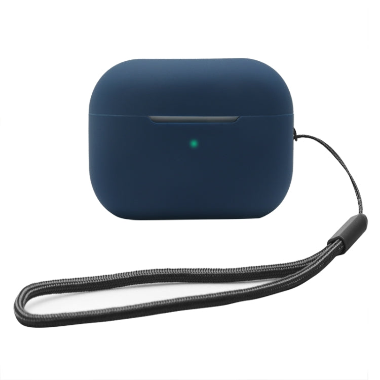 For AirPods Pro 2 2.0mm Solid Color Silicone Protective Cover(Dark Blue) - For AirPods Pro 2 by PMC Jewellery | Online Shopping South Africa | PMC Jewellery | Buy Now Pay Later Mobicred