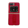 For Motorola Moto Razr 2022 Genuine Leather Weilai Series Nano Plating Phone Case(Red) - Motorola Cases by PMC TechLife | Online Shopping South Africa | PMC TechLife | Buy Now Pay Later Mobicred