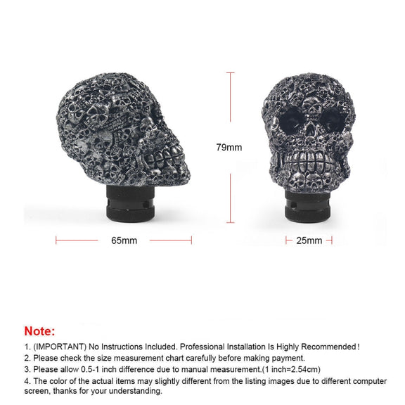 Car Skull Manual Shift Lever Gear Head(Black)