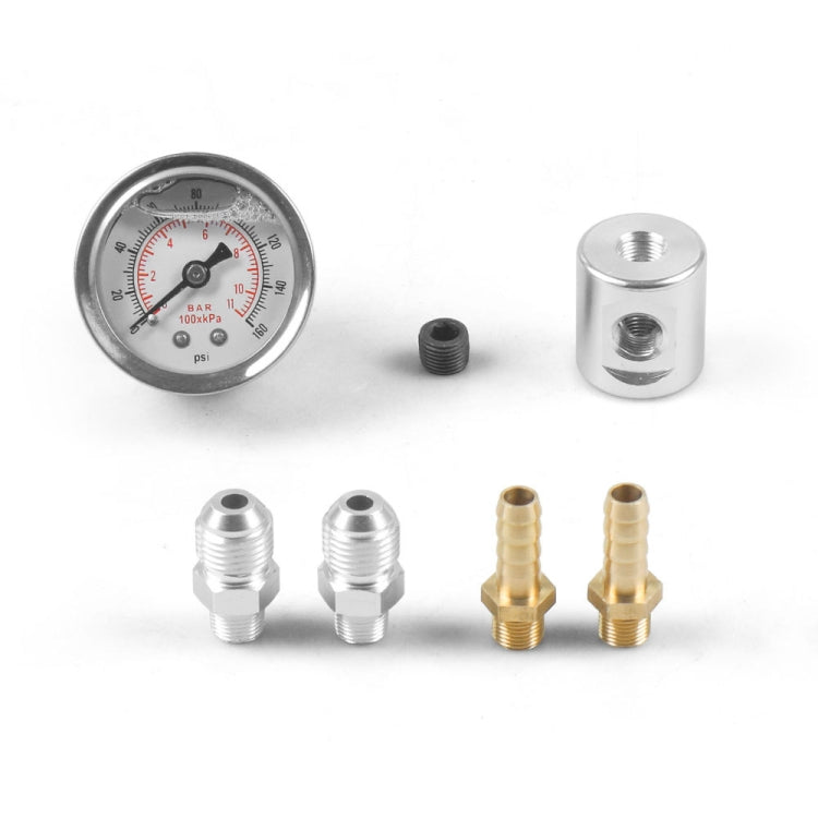 Universal Car 1/8 NPT 0-160 psi Fuel Pressure Gauge with Adaptor - Car Modification by PMC TechLife | Online Shopping South Africa | PMC TechLife
