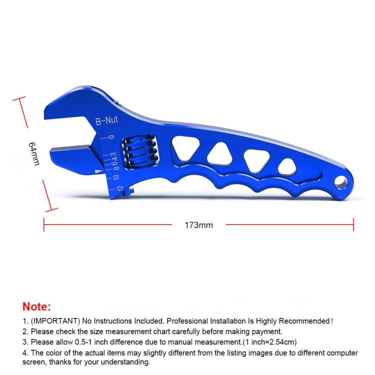 Car AN3-AN12 Adjustable Aluminum Wrench Hose Fitting Tool(Red) - Sheet Metal Tools by PMC TechLife | Online Shopping South Africa | PMC TechLife | Buy Now Pay Later Mobicred