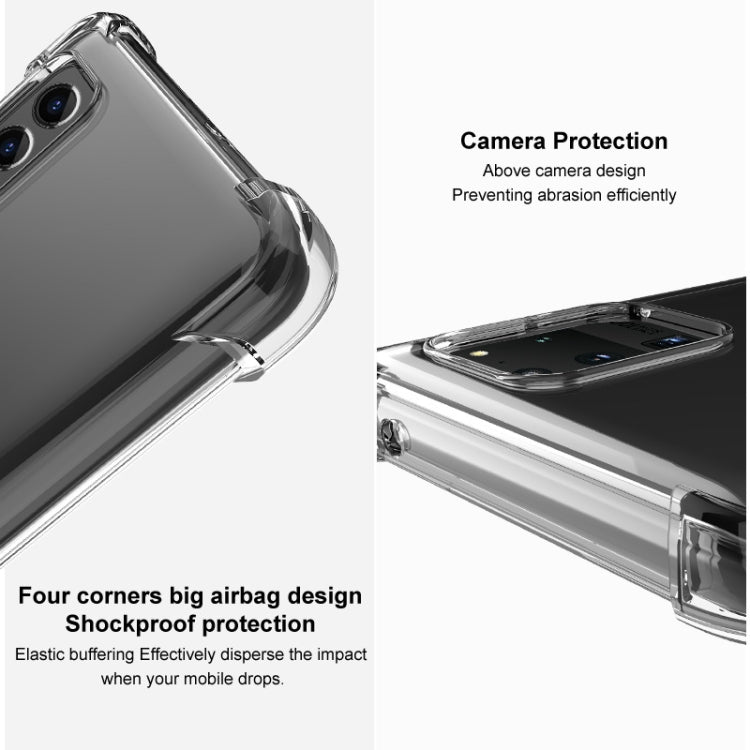 For iPhone 14 Plus imak Shockproof Airbag TPU Phone Case(Transparent Black)
