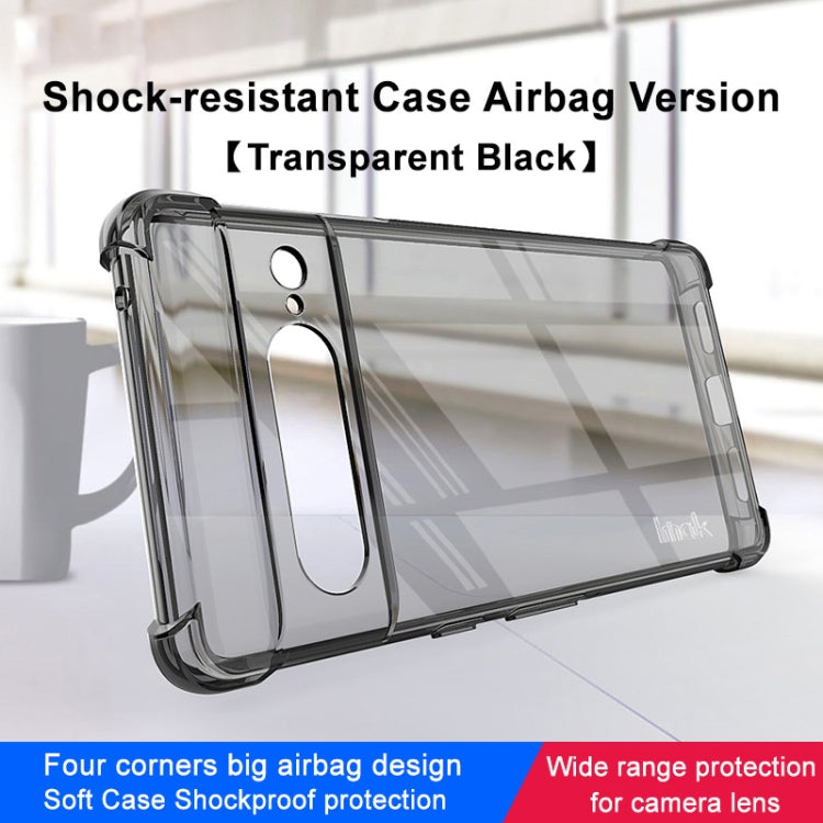 For Google Pixel 7 Pro imak Shockproof Airbag TPU Phone Case(Transparent Black)