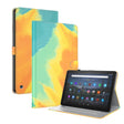 For Amazon Kindle Fire 7 2022 Watercolor Pattern Flip Leather Tablet Case(Autumn Leaves) - Amazon by PMC TechLife | Online Shopping South Africa | PMC TechLife | Buy Now Pay Later Mobicred