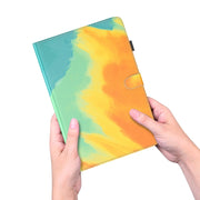 For Amazon Kindle Fire 7 2022 Watercolor Pattern Flip Leather Tablet Case(Autumn Leaves)