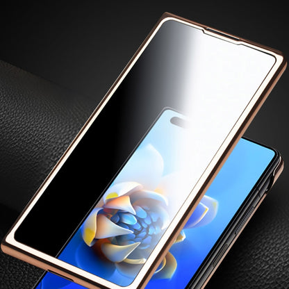 For Huawei Mate X2 QIALINO 2 in 1 Crocodile Pattern Genuine Leather + PC Phone Case(Brown) - free shipping - PMC Jewellery - Order now!