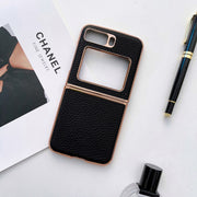 For Motorola Moto Razr 2022 Star Series Nano Electroplating PU Phone Case(Black)