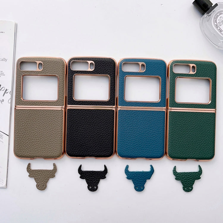 For Motorola Moto Razr 2022 Star Series Nano Electroplating PU Phone Case(Black)