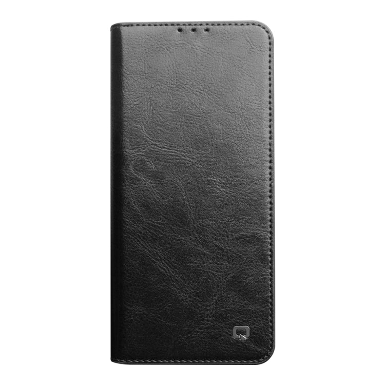 For Huawei P50 QIALINO Genuine Leather Phone Case(Black) - Huawei Cases by QIALINO | Online Shopping South Africa | PMC TechLife | Buy Now Pay Later Mobicred