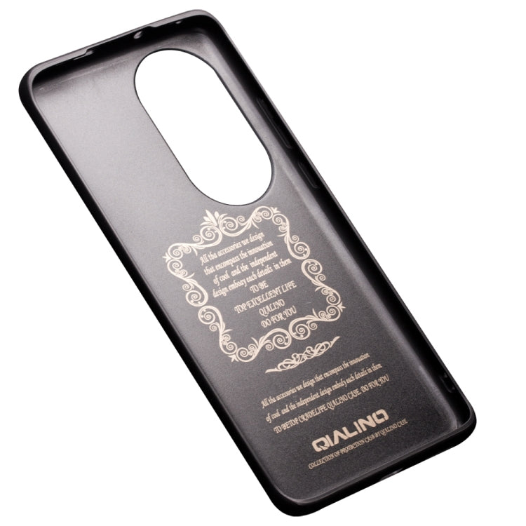 For Huawei P50 QIALINO Cowhide Texture Genuine Leather Phone Case(Black) - free shipping - PMC TechLife - Order now!