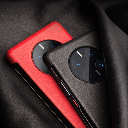 For Huawei Mate 50 Pro QIALINO Genuine Leather Side Window View Smart Phone Case(Red) - free shipping - PMC Jewellery - Order now!