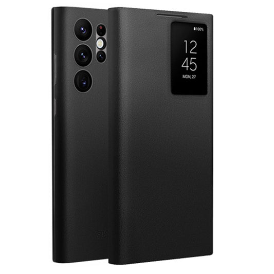 For Samsung Galaxy S22 Ultra 5G QIALINO Magnetic Genuine Leather Phone Case(Black) - free shipping - PMC Jewellery - Order now!