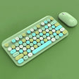 FOREV FFVWI9 Mixed Color Portable 2.4G Wireless Keyboard Mouse Set(Green) - free shipping - PMC TechLife - Order now!