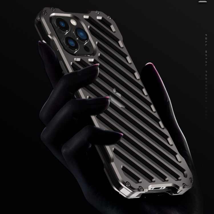 For iPhone 14 Plus R-JUST Breathable Armor Phone Case(Silver Grey) - iPhone 14 Plus Cases by R-JUST | Online Shopping South Africa | PMC TechLife | Buy Now Pay Later Mobicred