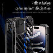 For iPhone 14 Pro R-JUST Breathable Armor Phone Case(Silver Grey)