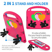 For Lenovo Tab B10 10.1 2020 Love Small Palm Holder EVA Tablet Case(Rose Red)