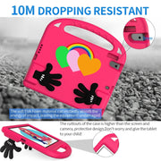 For Lenovo Tab B10 10.1 2020 Love Small Palm Holder EVA Tablet Case(Rose Red)