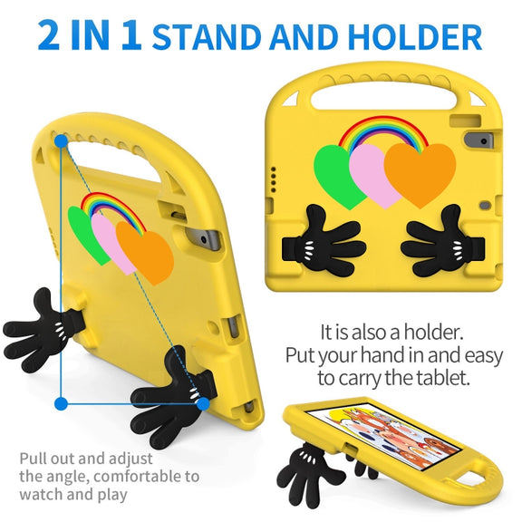 For Lenovo Tab M10 HD TB-X505F/N 10.1 inch Love Small Palm Holder EVA Tablet Case(Yellow)